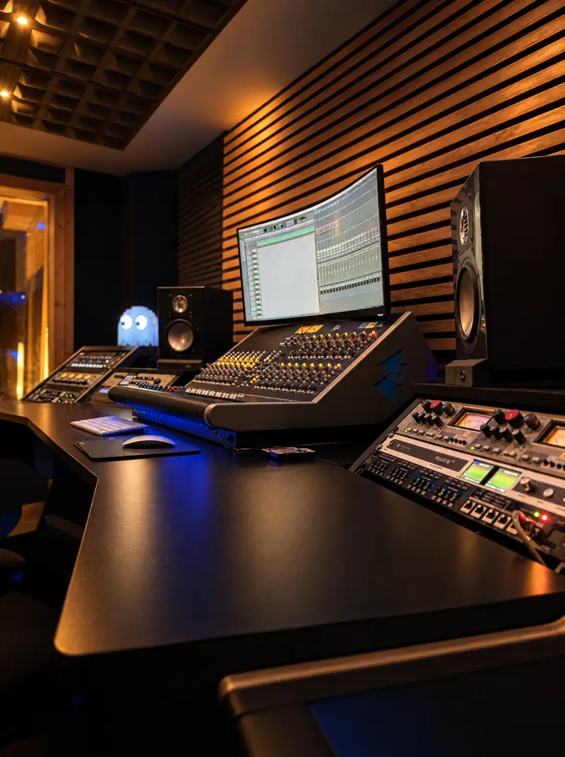 Sala de control con la consola API The Box 2